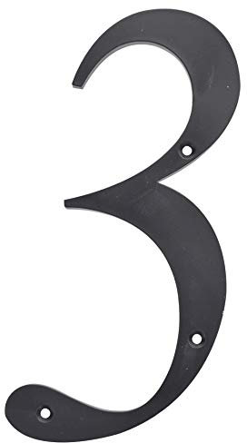 Hillman 847377 - Numero civico 3, in plastica per unghie da 15 cm