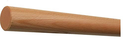 TIBU Buche Holz Handlauf Geländer 30-500cm Wandhandlauf Wand Treppe Stange Griff, Länge 400 cm und Enden gefast