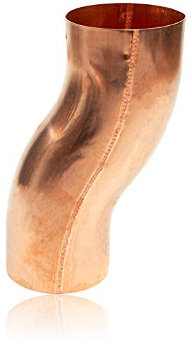 Kupfer Sockelknie 120 mm mit 6 cm Ausladung, konischer Etagenbogen mit Einsteckfase und stumpfgeschweißt DN 120