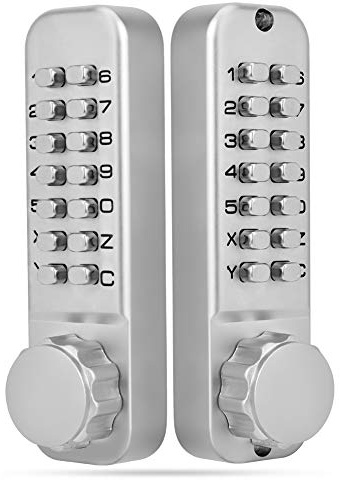 Digital Mechanical Code Door Lock, Zinc Alloy Waterproof Double Sided Password Combination Keyless Safety Entry Deadbolt Door Lock, for Home/Hotel/Office