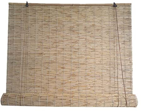 Bambus Vorhang Lüftung, Bambusrollo Sonnenschutz und Anti-uv, Bambusvorhang Einfache Installation Geeignet für Fenster, Türen, Balkone und Schuppen 150×220cm