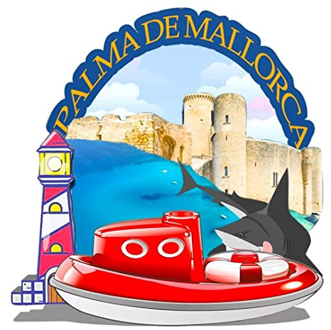 Imán de madera para nevera con diseño de Palma de Mallorca en 3D, para viajes, coleccionables, decoración hecha a mano, 90