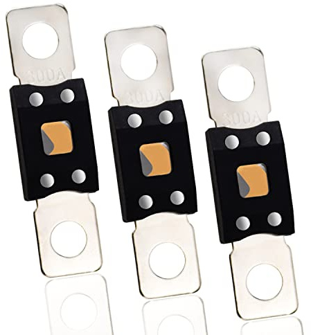 Fusible de Alta Corriente MEGA 300A 58V Bolt-on Fusible para Automóviles, Vehículos de Construcción, Camiones, Autobuses, Embarcacion, Caravanas
