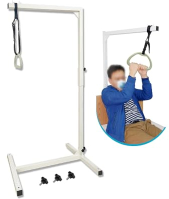 Mybow Trapeze Bar for Hospital Bed Pull Up Stand Assist Lift for Elderly Standing Helper Bed Mobility Grab Bar Sit Up Medical Overhead Trapeze Bar for Bed Rail Handicap Trapeze Swing Bar
