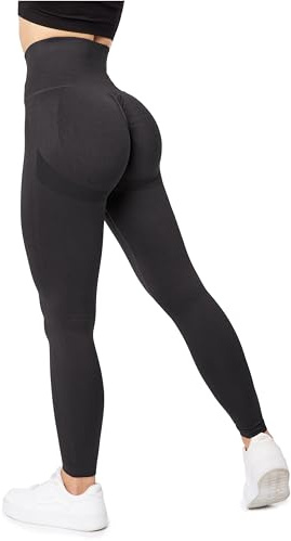 Bellivalini Sport Leggings Damen High Waist Po Push Up Gym Fitness BLV50-255 (Graphite, M)