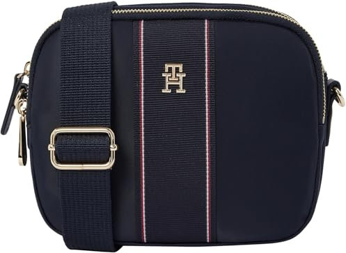 Tommy Hilfiger Damen Umhängetasche Poppy Camera Bag Breiter Tragegurt, Blau (Space Blue Corp), Einheitsgröße