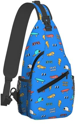 Brusttasche Skateboard Sling Schulter Rucksäcke Mehrere Taschen Schultertasche Männer Taktisch Brusttasche, Für Sport, Radfahren, Outdoor-Aktivitäten