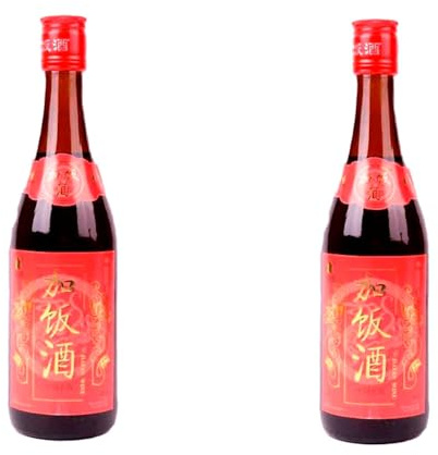 Vino de arroz fermentado para cocinar 500 ml en botella de vidrio, aroma suave dulce y afrutado, ideal para wok, salsas y marinados estilo chino