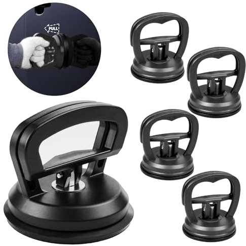 5 Pcs Car Dent Puller Kit, Dent Remover Tool for Car, Dent Fixer for Car, Car Dent Suction Cup, Powerful Car Tools for Car Dent Repair,Glass,Screen,Tiles, Objects Moving (2.1inch and 4.5inch)