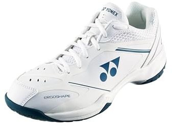 YONEX Power Cushion 65 X4 - Scarpe da badminton da uomo, ammortizzazione Power Cushion e suola radial Blade per prestazioni ottimali, bianco, 44.5 EU
