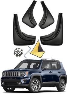 PKFNKJ Auto Paraspruzzi per Jeep Renegade 2016-2023, Impermeabile Durevole Parafanghi Splash Protezione Accessori