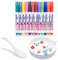 BLLREMIPSUR 12pcs Magical Drawing Pens, Water Art Pens With Spoon, Water Painting Water Doodle Pens Watercolor Marker Pens, Floating Marker Pens Boys Girls Gifts