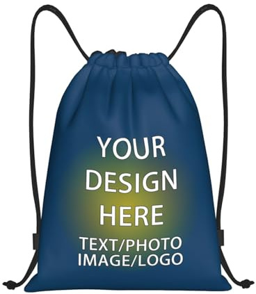 ROHBVMN personalisiert rucksack personalisiertes turnbeutel, sportbeutel für Herren und Damen, schwimmtasche, wasserdicht Turnbeutel, Kordelzugtasche mit Ihrem Text/Logo, perfekt für Sport