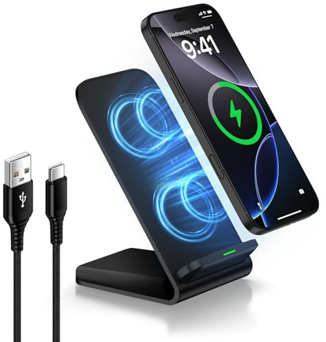 Cargador inalámbrico Google Pixel, Soporte de Carga rápida inalámbrica para teléfonos móviles de 15 W, estación de Carga inductiva, Cargador inalámbrico para Google Pixel 10/9/8/7/6/5, Galaxy S25/S24