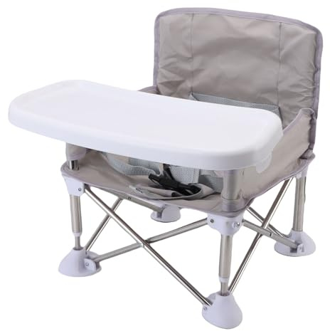 Oreilet Sitzerhöhung für Kleinkinder, Tragbarer, Faltbarer Unisex Hochstuhl mit Abnehmbarem Tablett für Esstisch, Boden, Drinnen und Draußen, Sitzstuhl für Babys, Unverzichtbare