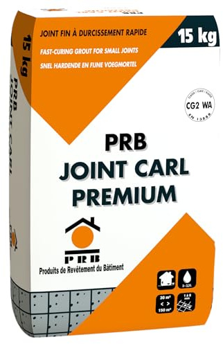 Joint Carrelage Premium A23 Blanc Ciment 15kg - Joint Fin Amélioré Souple pour Murs et Sols Intérieur/Extérieur - Finition Esthétique, Haute Résistance et Effet Hydrofuge