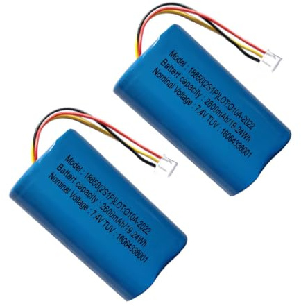 AOLIKES 18650 2s1p 2600 mAh 7.4V batería recargable de iones de litio con conector XH2.54/3p / celdas 5C / admite carga rápida / batería de 8,4 V -2 unidades