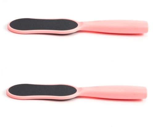 BELLIFFY 2 Stück Teiliges Doppelseitiges Fußfeile Grob und Fein für Rissige Fersen Hornhautentferner und Abgestorbene Haut Ergonomisch für Pediküre zu Hause und Professionell Sanfte