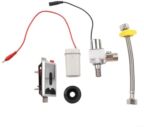 Automatic Urinal Flush Valve with Infrared Sensor for Hygienic Hands- Operation, Metal Construction, 6V DC Power Supply, 30-100cm Sensing Distance, G1/2(B)