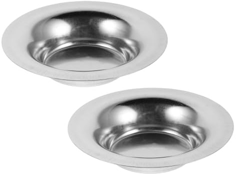 VALICLUD 2pièces Rechange pour Brûleurs à Cire Accessoires Acier Inoxydable Coupelle Ronde pour Fondant à Cire Plateau Antiadhésif pour Chauffe-Bougie
