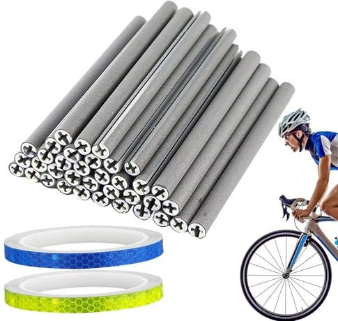 Riflettori Per Raggi Della Bicicletta - 36 Pezzi Di Sicurezza Per Ciclismo - Copriraggi Luminosi Di Avvertimento Per Bici | Per Ciclisti Adulti E Bambini Escursioni Notturne In Bicicletta
