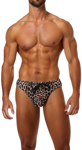 Générique Slip De Bain Homme Triangulaire avec Imprimé Léopard, Anti-Échauffement, Polyvalent pour Fêtes De Plage Et Rassemblements Bord De Mer, Design Audacieux Et Tendance Cadeau #0131Y