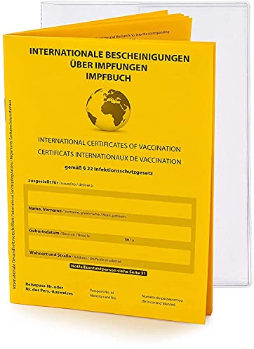Impfpasshülle, Schutzhülle Hülle für deutsches Untersuchungsheft und Impfpass, Abdeckhauben für den neuen Impfpass Impfbuch Internationale Impfbescheinigung, Transparent Reißfeste (1PCS)