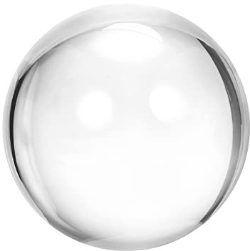 sourcing map Acryl Kontakt Jonglierball 60 mm mit Balltasche Klar