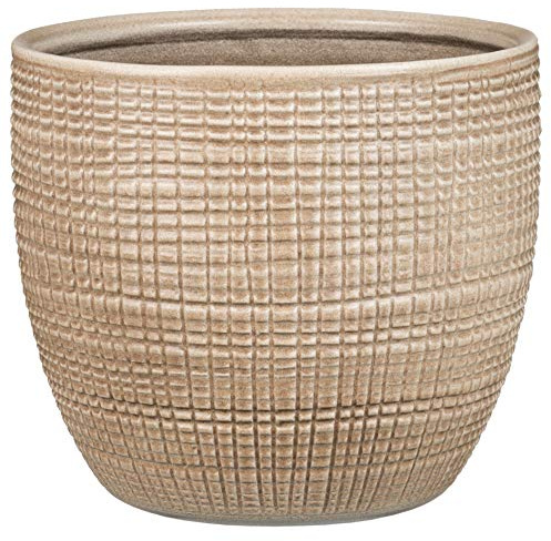 Scheurich Corteza Pot de fleurs en céramique couleur canela 25,5 cm de diamètre, 22,1 cm de haut, 8 l vol.