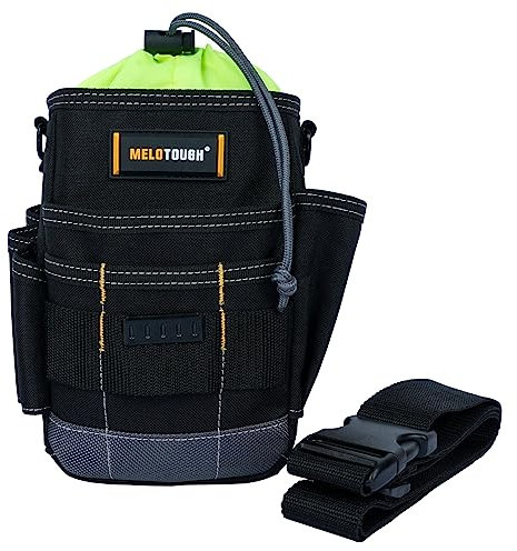 MELOTOUGH Borsa porta attrezzi da elettricista con clip da cintura, organizer con coulisse per HVAC, falegname, idraulico