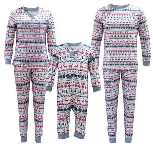 APAELEA Julpyjamas dam herr barn jul pyjamas julpyjamas familjeset, flerfärgad, XL