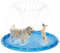 Pecute Splash Pad Impresión Water Ripple para Niños y Mascotas 170CM,Espesar Tapete de Juegos de Agua Almohadilla de Aspersor de Rociadores, Piscina Tapete Acuático,Ideal para Verano