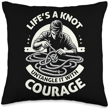 Knotting Knot Looping Twisting Knot Tying Throw Pillow