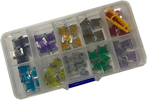 50 Stück/Box Mini Auto Sicherungen 2A 3A 5A 7.5A 10A 15A 20A 25A 30A 35A mit Box Clip Sortiment Auto Micro Blade Typ Sicherung Set