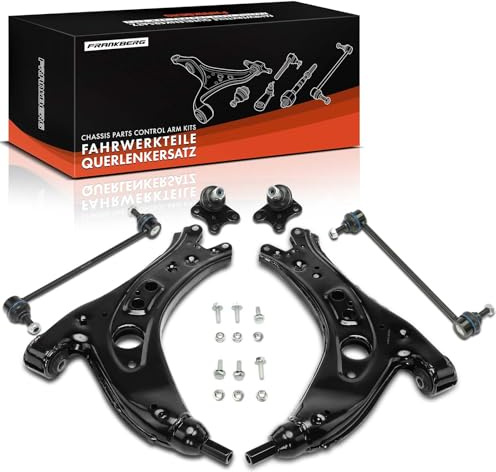 Frankberg Querlenkersatz 6-Teilig Vorderachse 6Q0407151L | Kompatibel mit Polo 9A 9N, R.o.o.m.s.t.e.r 5J7, Fabia I Praktik 6Y5, Polo Stufenheck 9A2 9A4 9A6 9N2, Fabia I 6Y2