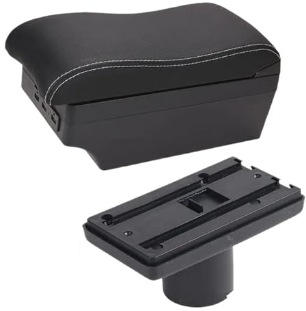 Compatible con Seat para Ibiza 6j 6L Caja De Reposabrazos Caja De Almacenamiento De Contenido De Tienda Central con Portavasos Cenicero Productos con USB(2)