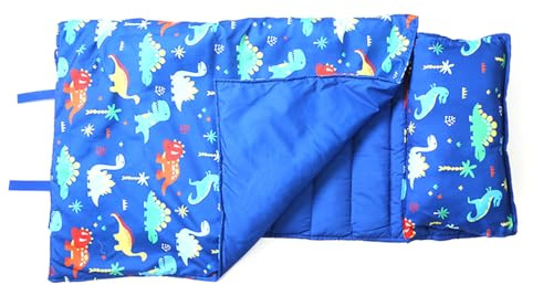 Upriver 1 sacco a pelo per bambini e ragazzi, tappetino e coperta inclusi, sacco a pelo tutto in uno per asilo nido e letto pronto, sacco a pelo per bambini per asilo nido e viaggi