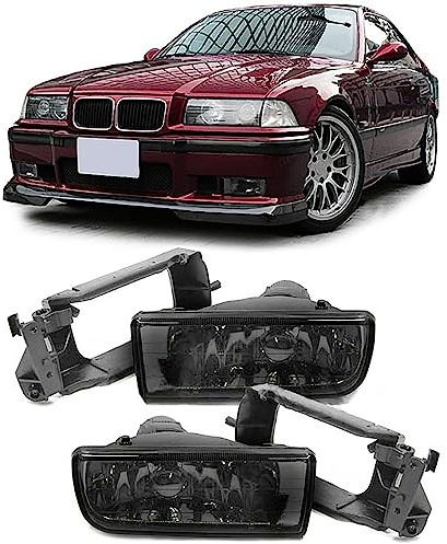 Klarglas Nebelscheinwerfer Schwarz Smoke passend für BMW E36 91-99 auch M3