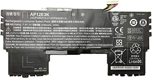 7.4V 28Wh AP12E3K Laptop Battery Compatible for Acer Aspire S7 191 Ultrabook 11-inch 1/CP3/65/114-2+1/CP5/42/61-2