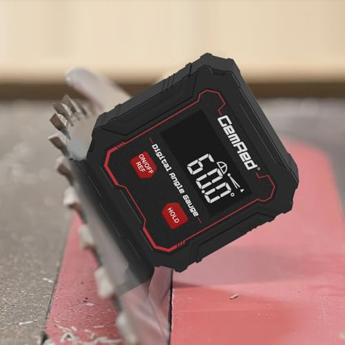 GemRed Digitaler Winkelmesser Neigungsmesser ±0,1° Genauigkeit | IP54 wasserdicht, VA-LCD-Display, Magnetische digitale Wasserwaage für Holzarbeiten, Bau, Dekoration, DIY