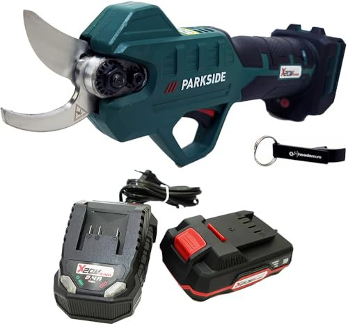 HEADNMORE® Bundle - Parkside® Troncarami a batteria 20 V PAAS 20 + portachiavi HEADNMORE® (batteria 1 x 2 Ah)