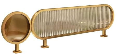 Trennwand for den Essbereich, Trennwand for das Esszimmer aus gehärtetem Glas, halbprivate Bar – stilvolle Raumtrennwand for Esszimmer und Bar, (140x38x3cm)