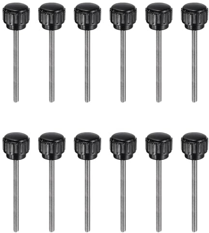 QUARKZMAN 12 Stück Rändelschraube mit Gewinde M3 x 45mm Rundkopfschraube Rundgriffschraube Klemmknöpfe 14mm Handknöpfe Edelstahl 304 Daumenschrauben Spannschraube für Industrie Maschine | Rundkopfschraube Rundgriffschraube Klemmknöpfe 14mm Handknöpfe, Daumenschrauben Spannschraube, Für Industrie Maschine