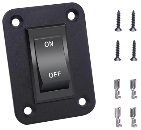 Okiyakusama Interrupteur à Bascule Multifonction Professionnel 4 Broches 12 V 20 A pour camions, Voitures, Bateaux et Automobiles