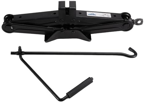 Flaroey de tijera para coche, capacidad de 2 toneladas (4000 libras), de neumático de acero portátil con asa, sedanes, cupés, SUV, base de gran tamaño