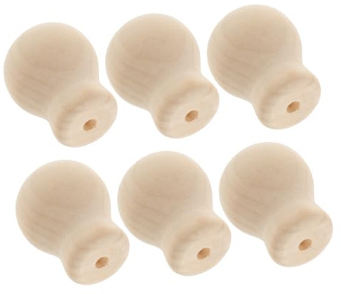 Genérico 6 Piezas Unidades Perillas Colgantes de Madera para Cordón Persiana Repuesto Resistente para Cortinas Interiores y Exteriores Accesorio Decorativo y Fácil Instalación
