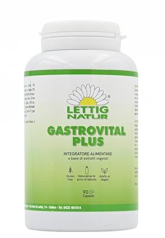 GASTROVITAL PLUS, Integratore Alimentare Vegetale, 90 Capsule, Senza Glutine e Lattosio, con Camomilla, Finocchio e Melissa
