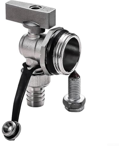 Radiator Drain Valve Copper 1 Inch And 1 2 Inch Suitable For Floor Heating Systems With Lever Control And Double Seal Design For Leak Prevention(E)