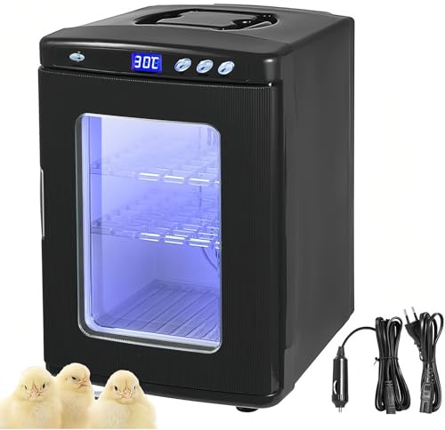 Incubatrice per uova di rettili, termostato digitale da 25 litri, con raffreddamento e riscaldamento, illuminazione a LED per camaleonti, lucertole e tartarughe
