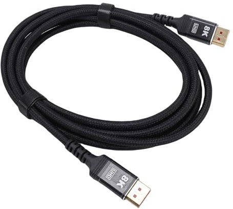 Denash 8K@60Hz DisplayPort Cable, to Cable with Universal Compatibility for Gaming Monitor PC Graphics Card Display